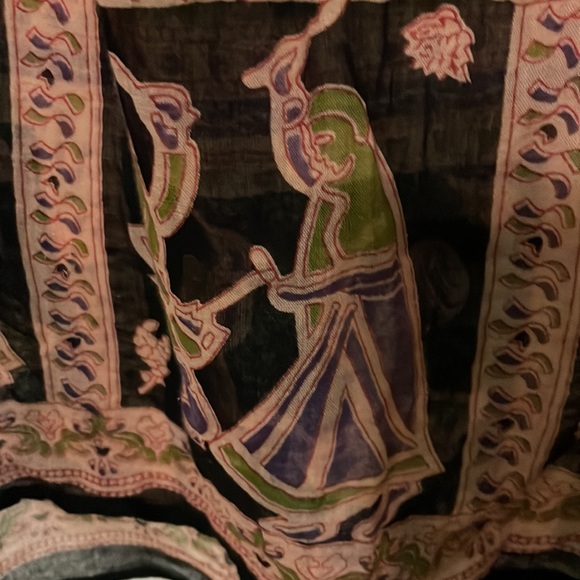 Sheer cotton print Path of the Spirit XL print tunic, hard to find, great cond. - Picture 2 of 11